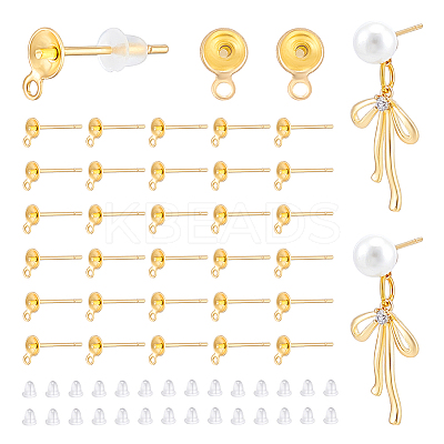 200Pcs 304 Stainless Steel Stud Earring Findings STAS-UN0061-89-1
