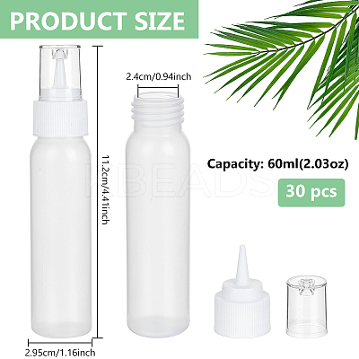 30Pcs Plastic Empty Refillable Squeeze Bottles AJEW-BC0008-92A-1