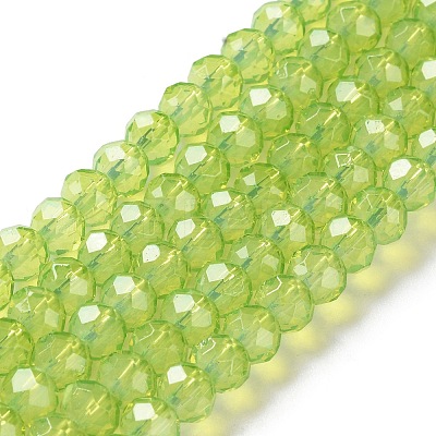 Baking Paint Transparent Glass Beads Strands DGLA-A034-J6MM-D07-1