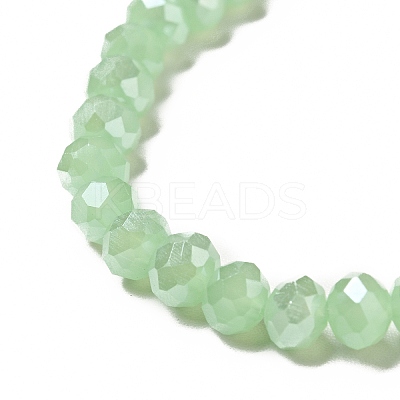 Electroplate Imitation Jade Glass Rondelle Beads Strands X-EGLA-F050B-02AB-1