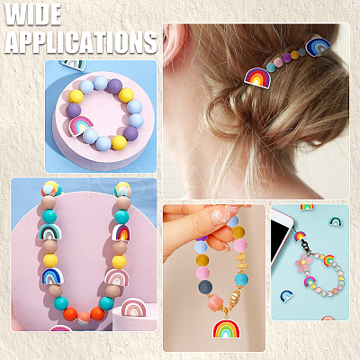 18 Style Food Grade Eco-Friendly Silicone Beads SIL-CA0001-62-1