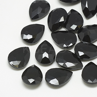Pointed Back Glass Rhinestone Cabochons RGLA-T081-20x30mm-02-1