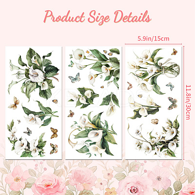 3 Sheets 3 Styles PVC Waterproof Decorative Stickers DIY-WH0404-080-1