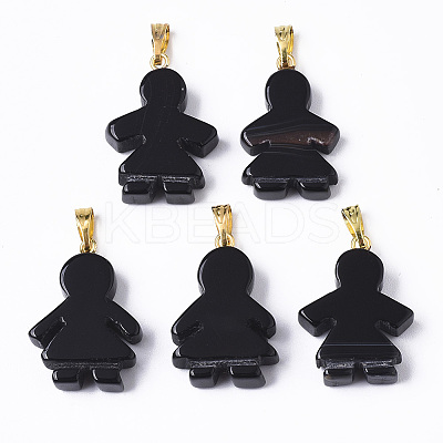 Natural Agate Pendants G-R459-013A-1