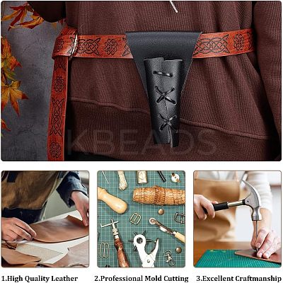 PU Leather Waist Sheath AJEW-WH0299-29B-1