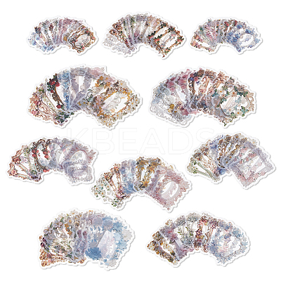 6Sets 6 Styles PET Self-Adhesive Stickers DIY-DC0003-50-1