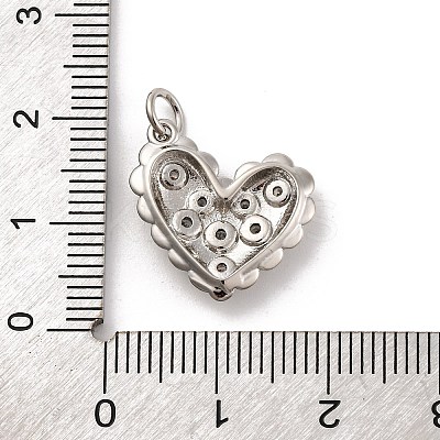 Brass Micro Pave Cubic Zirconia Pendants KK-U033-14P-01-1
