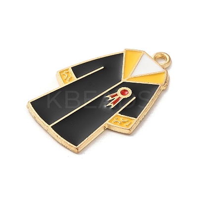 Graduation Season Theme Alloy Enamel Pendants ENAM-R147-09A-G-1