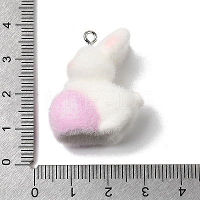 Easter Opaque Resin Pendants LS-RESI-F062-03D-1