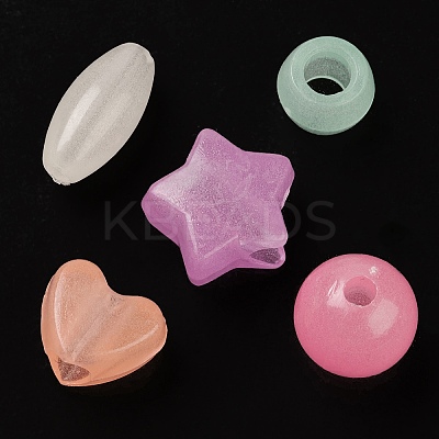 Luminous Transparent Acrylic Beads LACR-Q001-02-1