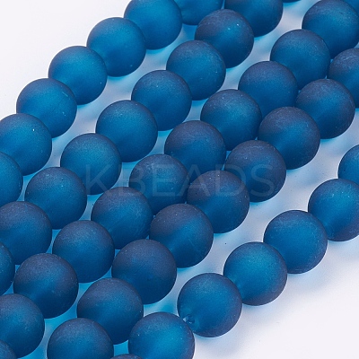 Baking Paint Transparent Glass Bead Strands X-GLAA-S031-10mm-31-1