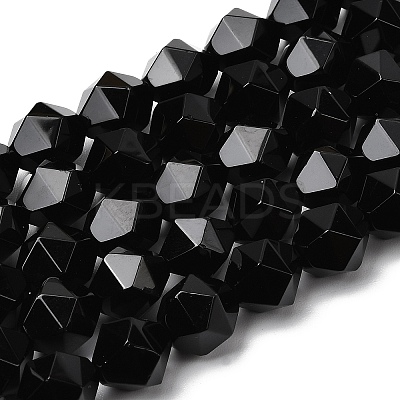 Natural Black Onyx  Beads Strands G-Z119-A04-03-1