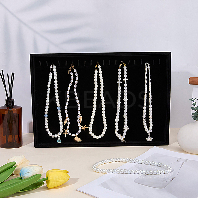 Velvet Necklace Display Organizer Trays NDIS-WH20007-02B-1