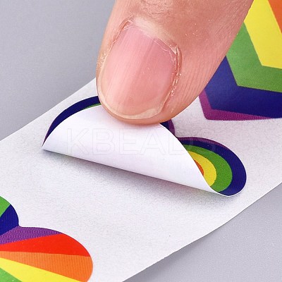 Heart Shaped Stickers Roll DIY-K027-A06-1