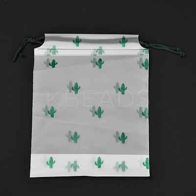 Plastic Frosted Drawstring Bags ABAG-M003-01A-07-1