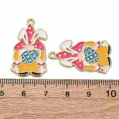 Easter Alloy Enamel Pendants ENAM-V002-02C-G-1