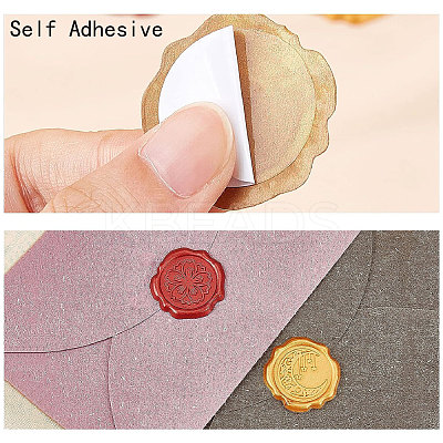 100Pcs Adhesive Wax Seal Stickers DIY-CP0010-54D-1