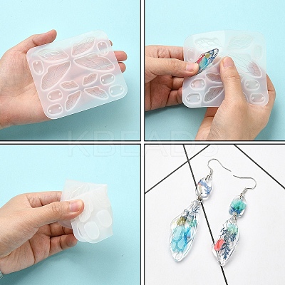 DIY Butterfly Charm Pendant Silicone Molds for DIY Earring Making DIY-YW0009-43-1