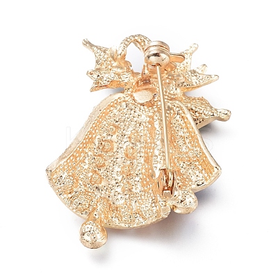 Golden Plated Alloy Brooches JEWB-L011-023G-1
