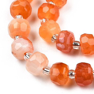 Natural Carnelian Beads Strands G-N327-08M-1