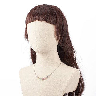 Natural Fluorite Chips Beaded Jewelry Set SJEW-JS01231-02-1