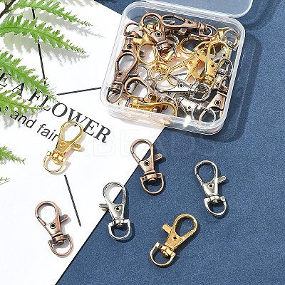 24Pcs 3 Colors Alloy Swivel Lobster Claw Clasps FIND-FS0003-73-1