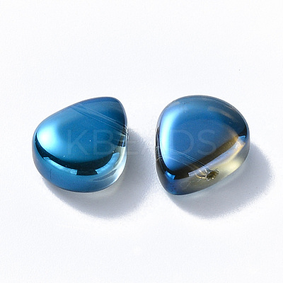 Transparent Spray Painted Glass Beads GLAA-T016-30A-1