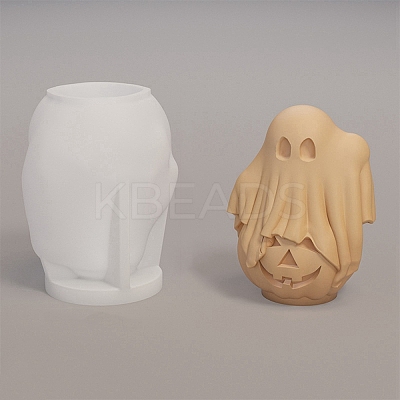 Halloween Ghost with Pumpkin DIY Silicone Display Statue Molds SIMO-P007-A03-1