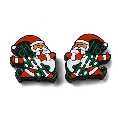 Santa Claus Christmas Food Grade Eco-Friendly Silicone Beads SIL-D001-02-1