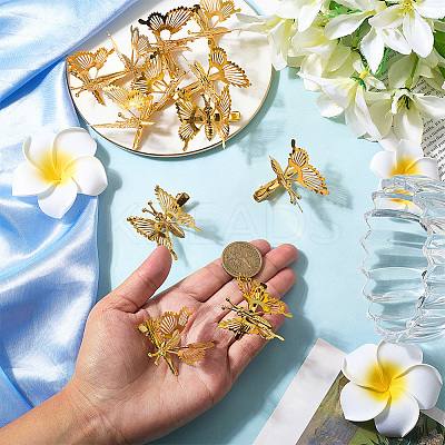 12Pcs Alloy Alligator Hair Clips for Women OHAR-SP0001-06G-1