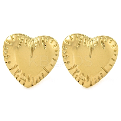 Ion Plating(IP) 304 Stainless Steel Stud Earrings for Women EJEW-S227-40G-1