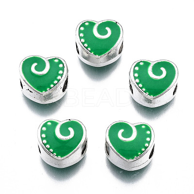 Alloy Enamel European Beads MPDL-T005-002-RS-1