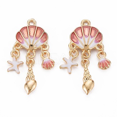 Alloy Enamel Pendants ENAM-S126-118C-NR-1
