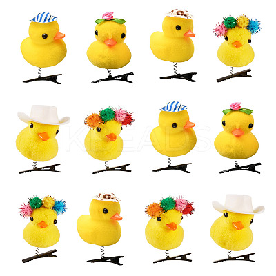 12Pcs 3 Styles Wool with Alligator Hair Clips for Girl PHAR-TA0001-21-1