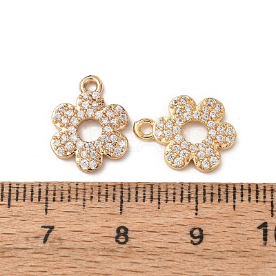 Brass Micro Pave Cubic Zirconia Pendants ZIRC-L105-04B-G-1