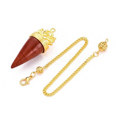 Natural & Synthetic Mixed Gemstone Cone Dowsing Pendulums G-T142-41-1