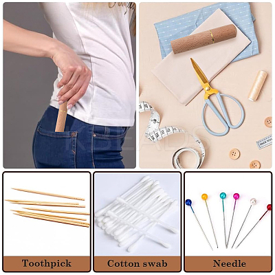 Sandalwood Leather Craft Sewing Needles Case Box TOOL-WH20013-07G-1