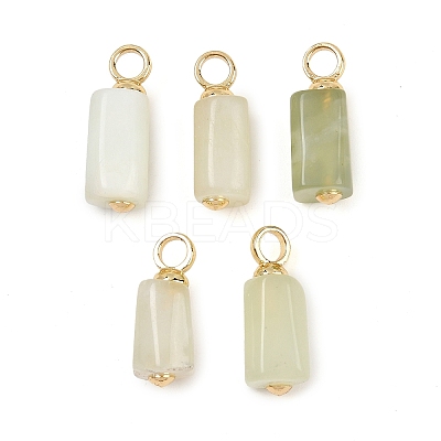 Natural Mixed Stone Rectangle Pendants KK-B157-40G-1