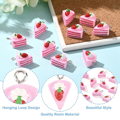 10Pcs Opaque Resin Pendants RESI-YW0004-49-1