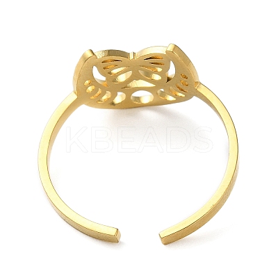 304 Stainless Steel Open Cuff Ring LS-RJEW-C063-02G-1
