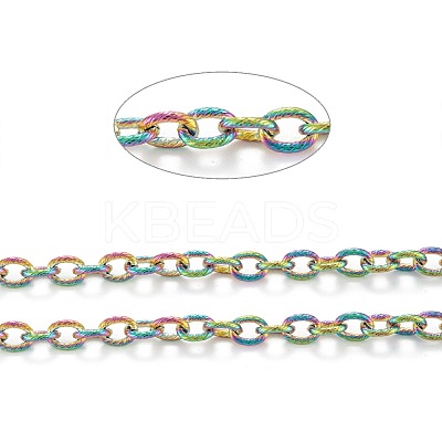 Ion Plating(IP) 304 Stainless Steel Textured Cable Chains CHS-O010-04M-1