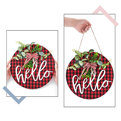 Wooden Ornaments HJEW-WH0006-41-1