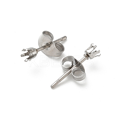 316 Surgical Stainless Steel Stud Earring Findings STAS-Z118-03P-06-1