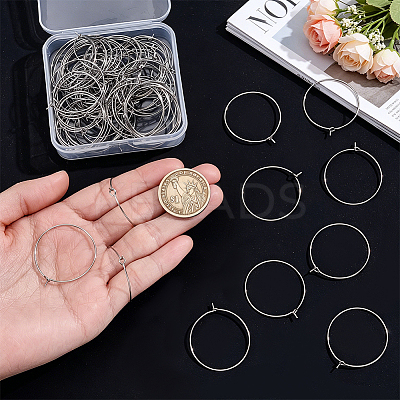 316 Stainless Steel Wine Glass Charms Rings STAS-UN0012-41-1