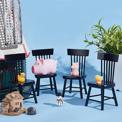 Mini Wood Chairs LS-AJEW-WH0041-76C-1