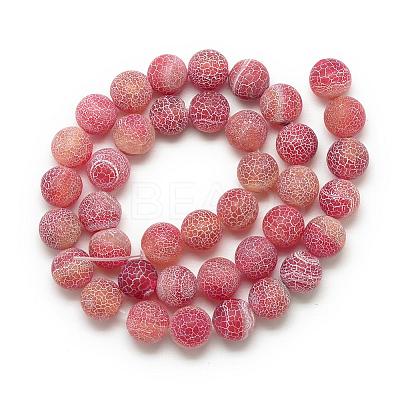 Natural Weathered Agate Bead Strands G-S237-8mm-09-1