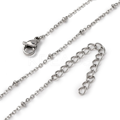 2.5MM 304 Stainless Steel Satellite Chain Necklaces NJEW-T016-25P-1