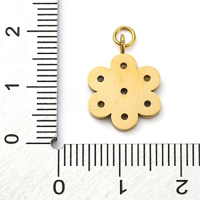 304 Stainless Steel Enamel Pendants STAS-E550-48G-1