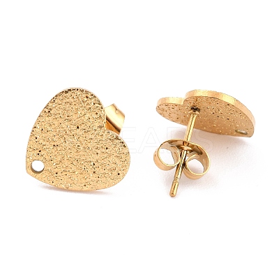 Ion Plating(IP) 304 Stainless Steel Stud Earring Findings LS-EJEW-O104-14G-1