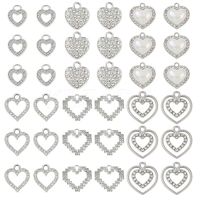 24Pcs 6 Styles Alloy Charms FIND-YW0006-76P-1